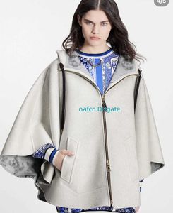 23fw designer inverno pelliccia inverno in lana femminile in lana mista classica lettere a doppia faccia di lana di cotone cappotto sciolto di lana di lana vento di qualità superiore