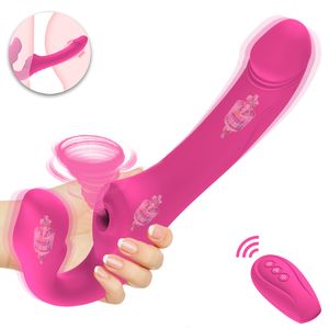 Vibradores Straxons para marido e mulher Mulher com controle Casal Lesbian Dildo Anal Vibrador Sexy Toys Vagina Masturbação 230811