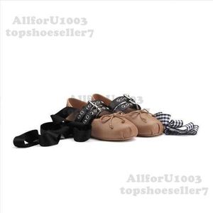 MIU Designer baletowe buty łuk kostki koronkowe paski do paska tańca damskie sukienki bankietowe kobiety wakacyjne Kobieta kryształowe buty rozmiar 35-39 EUR