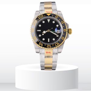 高級機械時計高品質のクラシック雰囲気格好良いビジネスハイエンド41mmステンレス鋼の時計ファッションブラックウォッチハイ防水カップル
