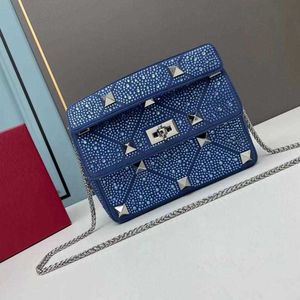 Sacos de noite Mulheres Moda Rhombus Design Flap Square Bag Diamante Incrustado Clássicos Shoulde Feminino Messenger