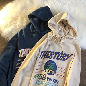 Herrtröjor tröjor dinosaurie bokstäver skriver ut vintage märke hoodie för tröja kvinnor vår tunt långärmad topp koreansk mode 230811