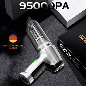 Vacuums 95000PA Wireless Car Vacuum Cleaner Mini Cleaning Machine for Accessories Home Appliance Strong Suction Handheld Portable 230810