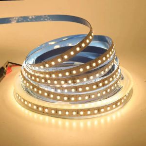 ارتفاع مشرق 2835 شرائط LED 60120 240 LED/M الشريط المرن شريط الضوء IP20 غير مقاوم للماء 5M 12V أبيض دافئ الشريط ديكور المنزل 12 LL