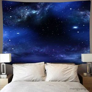 Arazzi Mysterious Universe Space Starry Large Art Tapestry Psychedelic Wall Hanging Beach Asciugamano Polyestry Tapestry R230811