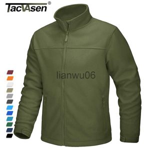 Herrenjacken Tacvasen Winter Windproof Fleece Jackets Vollzeißel Mens Military Tactical Army Jacket Multipockets Arbeiten Wanderung Windbrecher J230811