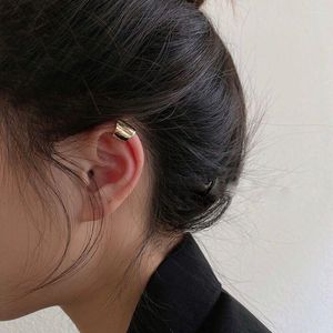 Backs Earrings Simple Irregular Metal Ear Cuff For Women Charm Jewelry Chic Gold Color Tone Bone Clips No Pierced Gift