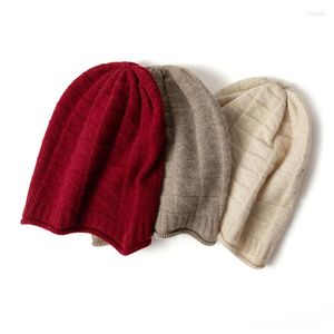 Специальное предложение Berets Cashmere Hat Triked Unisex Curled Curled Curst Comensy Outdoor Leisure Beanie Winter Shats