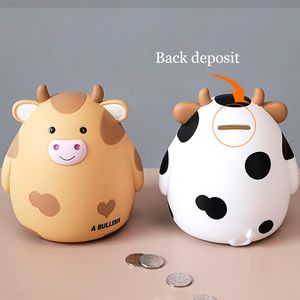 Nyhetsartiklar Bear Rabbit Piggy Bank Money Plastic Coin för att locka pengar Jar -mynt Money Box stora sparboxmynt Child Easter Gift 230810