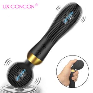 Вибраторы 18 скоростей мощный дилдо вибратор av Magic Wand Gspot Massager Sex Toys для женщин пары клитор стимулируют товары взрослые 230811