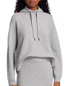 Kvinnors hoodies Sweatshirt's tröja bc höst och vinter lös huva kashmirhem pärla kedja dekoration comeled lady 230810