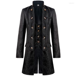 معاطف الخندق للرجال بدلة سترة موحدة Steampunk خمر Tailcoat القوطية الفستان الفيكتوري الفستان