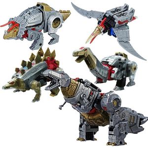 Robôs de brinquedos de transformação Chegam G1 KO Toys de transformação 5 em 1 Ação Figura Robot Toys Boy Classic Dinosaur Robot Robot Modelo infantil Garoto Presente 230811