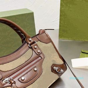 2023-fashion motorcycle bag women shoulder bags cross bady handbag classic large top handle handbags