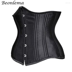 Bustiers korsetter Steampunk Corset Woman 24 Steel Bones Women's Gothic Clothing Postpartum Underbust Justerbar plusstorlek Midjetränare