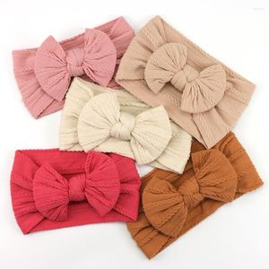 Hair Accessories 48 Colors Knit Baby Headband Bow Nylon Headbands For Girl Elastic Children Turban Kids Headwrap Infant