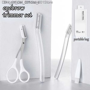 Eyebrow Trimmer Set Portable Eyebrow Combe Face Cutting Razor Hair Removal Razor With Packaging Cleaning Brush 5 Makeup Tools Z230814