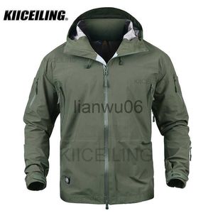 Herrenjacken Kiiceiling MC Camouflage Military Tactical Jacket Hartschale kleben wasserdichte winddichte Windbreaker Armee Jagdmantel Kleidung J230811