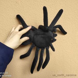 Animais de pelúcia de pelúcia 20x30cm simulação aranha brinquedos de pelúcia real como animal macio de pelúcia horrível para meninos presentes de aniversário da menina