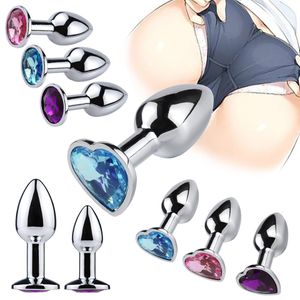 Anal Toys Heart Shaped Butt Plug Sex Metal Plugs Women Trainer ForWomen Dildo Erotic Massager Stimulator 230811