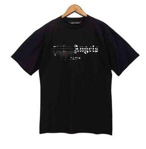 Mens Original Camisetas Graffiti T-shirts Palms Palmangel City Designer Limited Inkjet Graffiti Letter Printing Mens Womens Sailboat Manga Curta Casual Gs