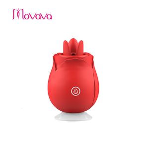 大人のおもちゃMovava Rose Lose Shape Bagina Subking Vibrator Nipple Sucker Oral Cloting Cloritis Stimulation強力なミュートセックスおもちゃ230810