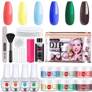 Kit de unhas profissionais com lâmpada de unhas, máquina de perfuração de unhas e molho de gel de imersão - perfeito para manicures e pedicures