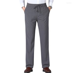 Men's Pants Suit Casual Fashion Middle-aged Long Mens Fashions Straight Regular Fit Business Office Wear Trousers Men Clothing