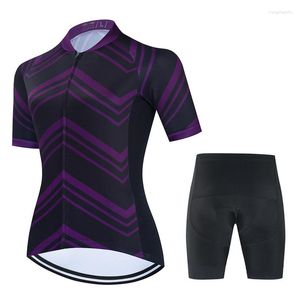 Tävlingssatser 2023 Cykeltröja Set Women Bike Mountain Road Top Female Bicycle Shirt Summer Lady Short Sleeve Riding Clothing Kit