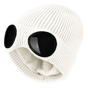 Beanie Bonnet Bonnet CP Hat Designer Beanie CP Hat Two Lens冬のニット帽子ゴーグルグラスウォームビーニーCPハットビーニーS