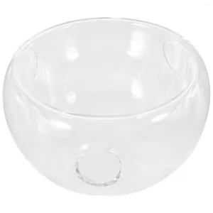 Миски прозрачная салатная чаша контейнер 2 уровни уровня для церемонии паста сухое ледяное стекло высокое боросиликатное морозильник