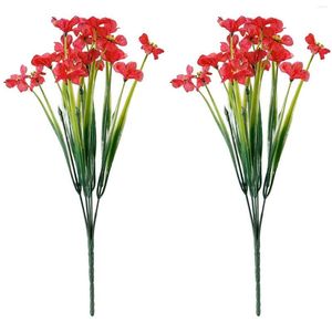 Decorative Flowers 2 Bundles Artificial Plastic Plum Blossom Plants For Garden Window