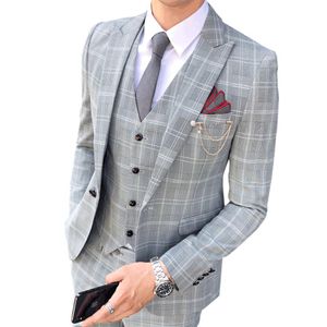 Ternos masculinos Blazers 2021 Vestido de negócios Casual Vestido único Summer Summer Roupas Boutiquehigh Quality Banquet de casamento TH180L