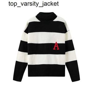 2023SS Designer Turtleneck Pullover Sweater Couple Striped fashion brand Street Letter Print Embroidered Knit Jacket coat womens mens Sweater