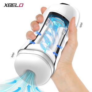 Masturbators Automatic Male Vibration Masturbator Blowjob Sucking Machine Masturbation Cup Silicone Vaginal Sex Toys for Men Adult Goods 230810