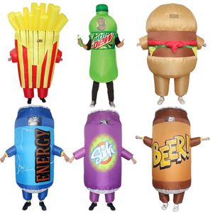 Simbok Pesta Cosplay Pakaian Tiup Halloween, Dekorasi Gelas Kopi Goreng Hamburger Air Soda Lutu Untuk Dewasa