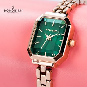 Outros relógios Bobo Bird Japão Japão Quartz Watche Luxury Brand Standless Aço Selógios Vestido de Senhoras RELOJ MUJER 230811