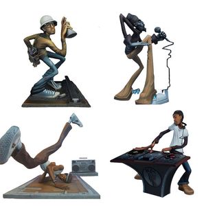 Decorative Objects Figurines Hip Hop Elements Sculpture Artist Statue Ornament DJ Break Dance Rap Music Statue Collectibles Souvenir Figures Gift 230810