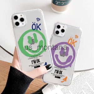 Cell Phone Cases Smiley face phone case suitable for iPhone 12 transparent TPU Apple 11pro max protective case J230811