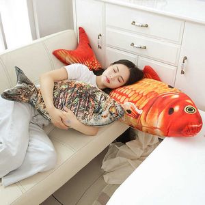 Stuffed Plush Animals 60-140CM Big Cyprinus Fish Carp Plush Toy Lifelike Stuffed Aquatic Fishes Plushie Dogs Cats