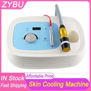 Ny 2 i 1 EMS Fat Frozen Hud Cold Needle Free Mesotherapy Machine Portable Electroporation Het och kall ansiktsföryngring Anti åldrande rynka borttagning