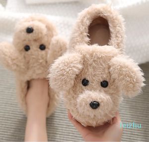 Women Women 3D per cani da orsacchiotto 3D Life Slipisti peluche inverno scarpe da suola morbida da uomo coppie da casa da letto da letto da letto da letto in pelliccia