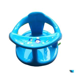 Badkarplatser Födda badkarstol Fällbar baby badsät med ryggstöd Antiskid Safety Sug Cups Dusch Mat3507725 DHMV0