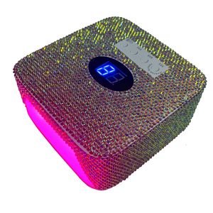 Nagelorter laddningsbar nagellampa med bling strass 54W gel lack torktumlare trådlöst UV -ljus för naglar trådlöst nagel UV LED -lampa 230810