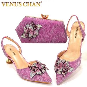 Отсуть обувь новейшая стиль в стиле ins красочный лук с заостренным шпильком высокие каблуки Royal Pink Color Женская обувь и сумки 230810