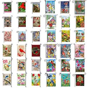 Kolibri Garden Flag Courtyard Camping Bird Flags Spring Summer Autumn Winter Welcome Yard Banner Linen Material av Ocean Shipping P39