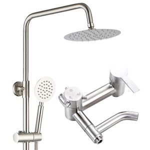 Stainless Steel Shower Set 304 Stainless Steel Rain Shower Three-speed Pressurized Water-saving Shower Set