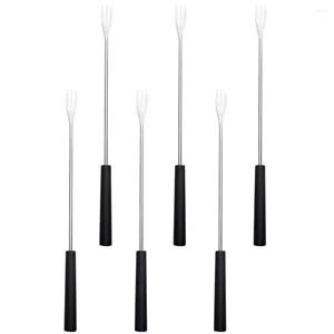 Dinnerware Sets Forks Fondue Chocolate Dipping Sticks Fork Cheese Skewers Fruit Skewer Stainless Steel Dessert Pot Stick Tool Barbecue