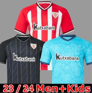 23 24 Maglie da calcio da club Berenguer 2023 2024 Muniain Athletic Bilbao All Away Williams Shirt calcistica Raul Garcia Villalibre Men Kid Jersey Kit Sancet