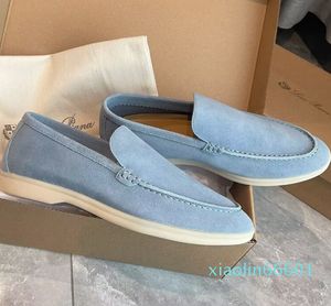 Mäns casual skor Summer Walk Comfort Slip on Loafer gummisulan med Box EU35-45